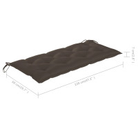 Produktbild för Trädgårdsbänk med dyna 120 cm bambu
