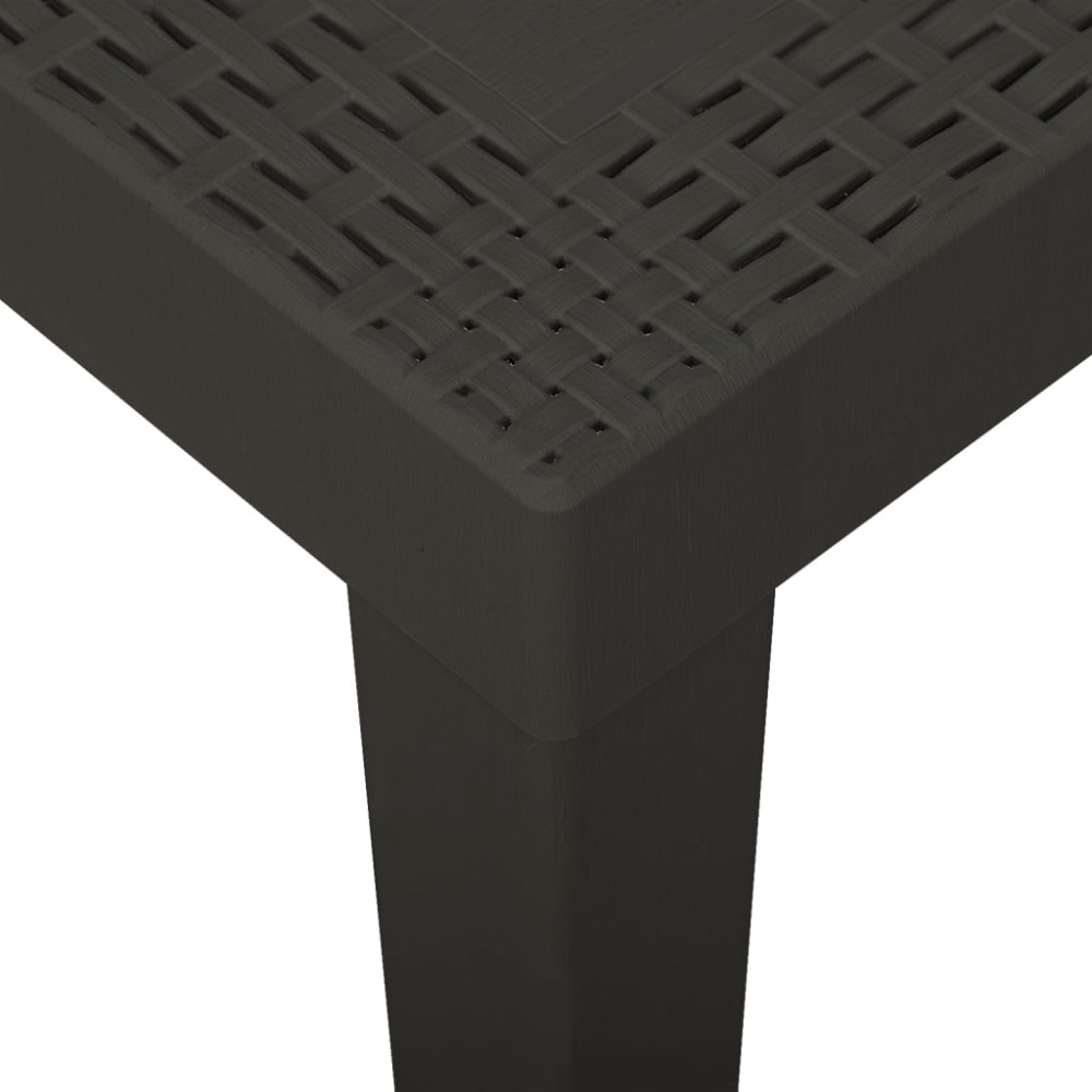 Produktbild för Trädgårdsbord antracit 79x65x72 cm plast