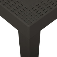 Produktbild för Trädgårdsbord antracit 79x65x72 cm plast