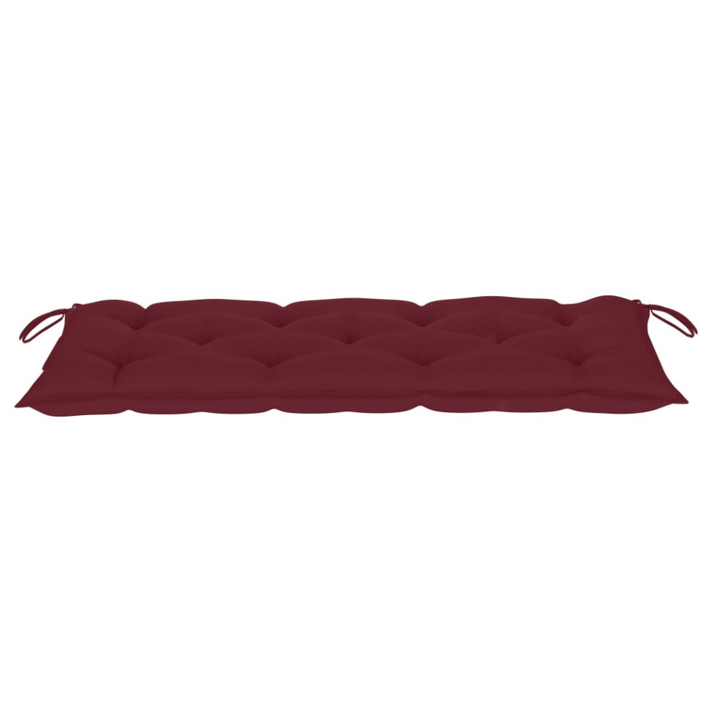 Produktbild för Hopfällbar trädgårdsbänk med dyna 118 cm bambu
