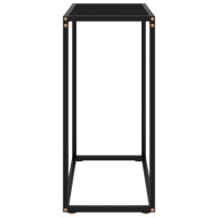 Produktbild för Avlastningsbord svart 60x35x75 cm härdat glas