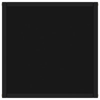 Produktbild för Soffbord svart med svart glas 40x40x50 cm