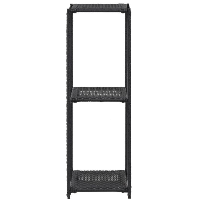 Produktbild för Förvaringshylla svart 30x30x90 cm konstrotting