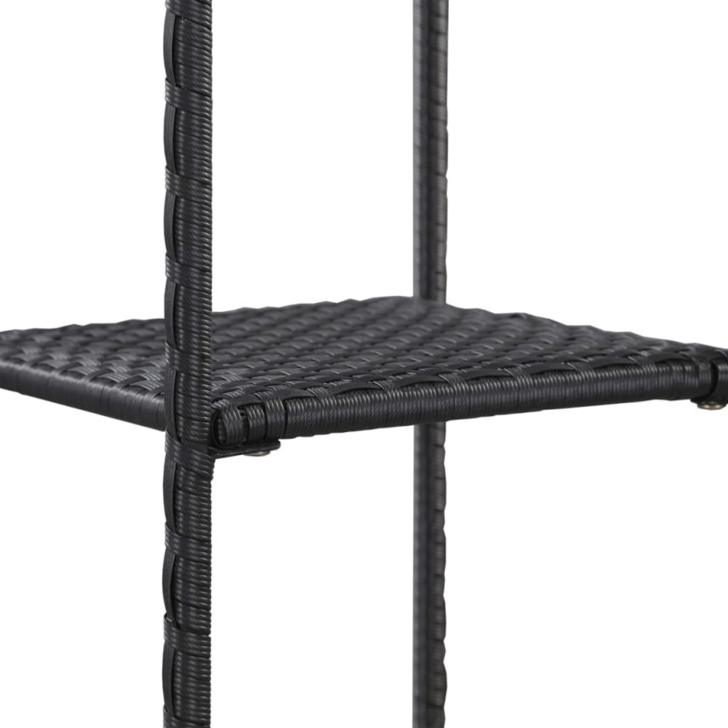 Produktbild för Förvaringshylla svart 30x30x90 cm konstrotting