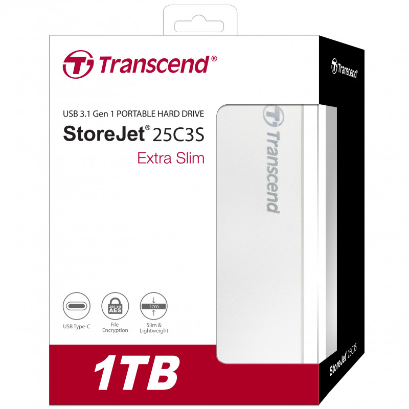 Produktbild för HDD StoreJet 25C3S 2.5 1TB USB-C