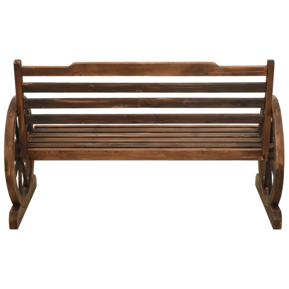 Produktbild för Trädgårdsbänk 112 cm massivt granträ