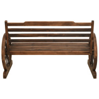 Produktbild för Trädgårdsbänk 112 cm massivt granträ