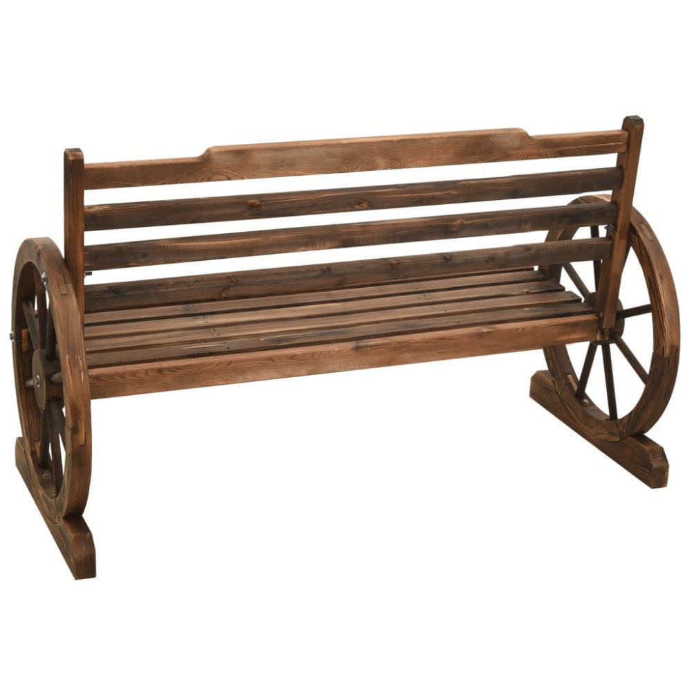 Produktbild för Trädgårdsbänk 112 cm massivt granträ