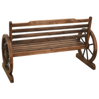 Produktbild för Trädgårdsbänk 112 cm massivt granträ