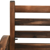 Produktbild för Trädgårdsbänk 112 cm massivt granträ