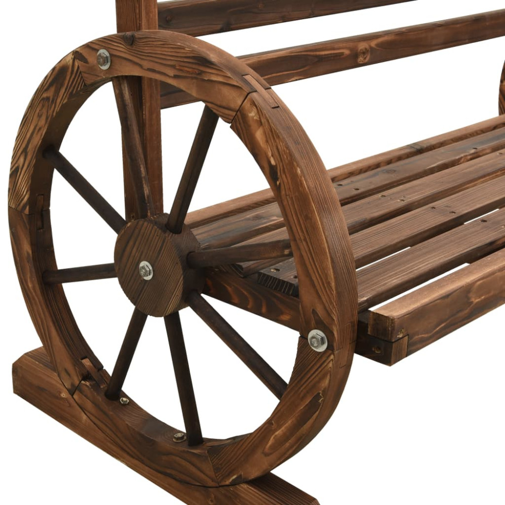 Produktbild för Trädgårdsbänk 112 cm massivt granträ