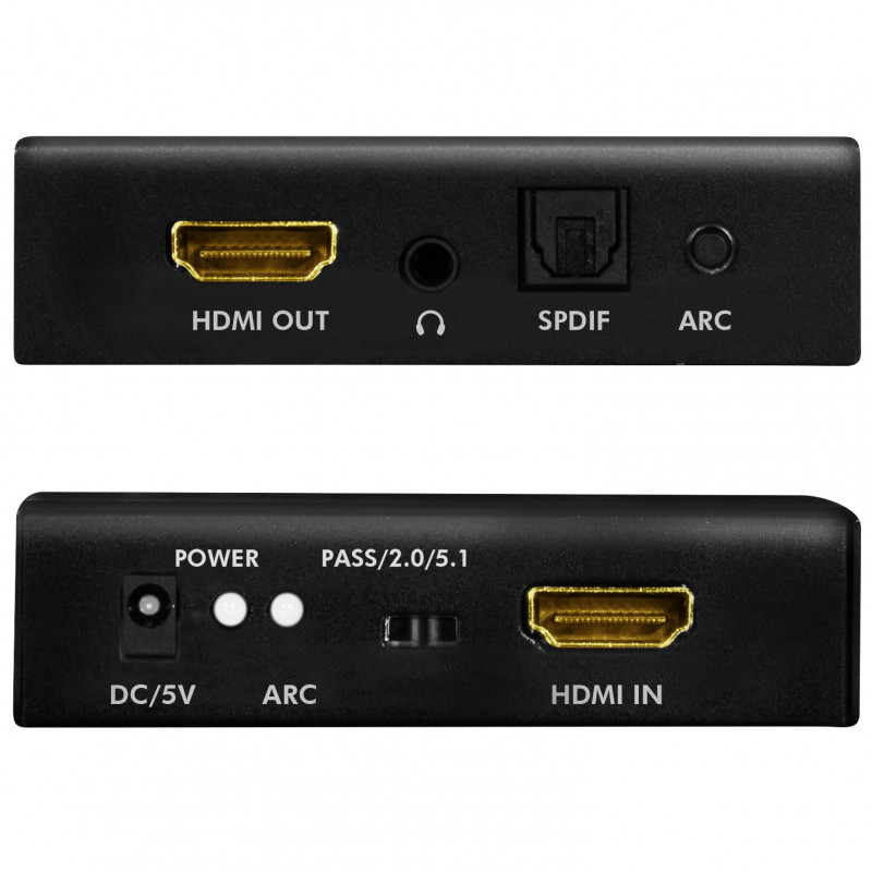Produktbild för HDMI Audio extractor 2/5.1CH 4K ARC HDR SPDIF