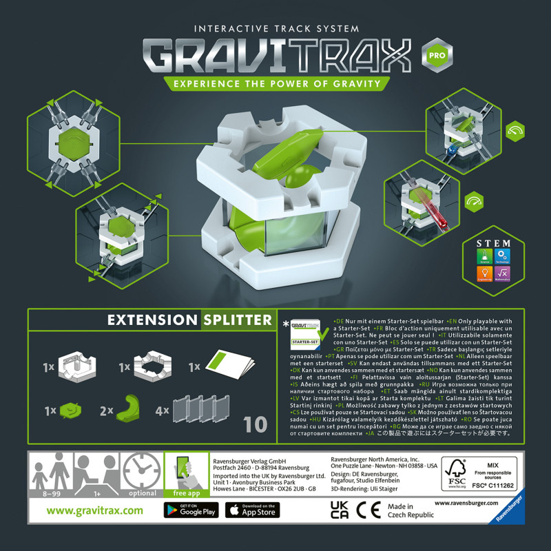 Produktbild för GraviTrax PRO Extension Splitter World packa.
