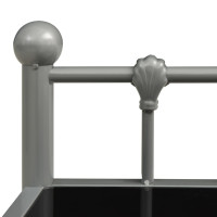 Miniatyr av produktbild för Sängbord grå och svart 45x34,5x60,5 cm metall och glas