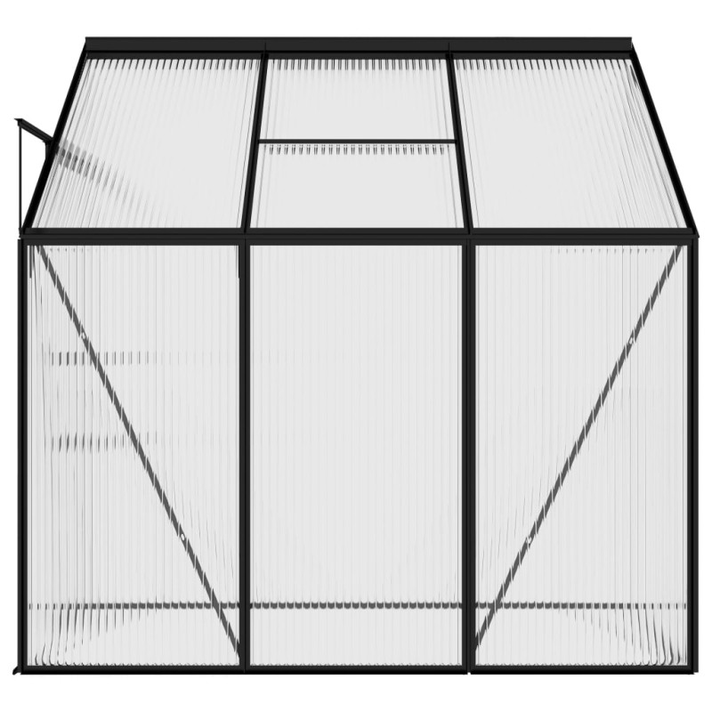 Produktbild för Växthus antracit aluminium 3,8 m³