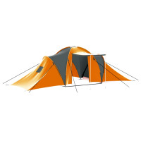 vidaXL Tält för 9 personer grå och orange