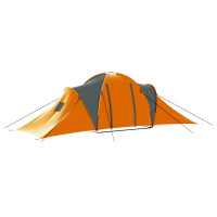 Miniatyr av produktbild för Tält för 9 personer grå och orange