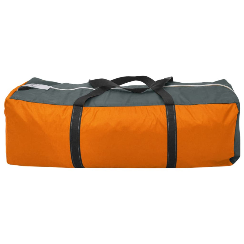 Produktbild för Tält för 9 personer grå och orange