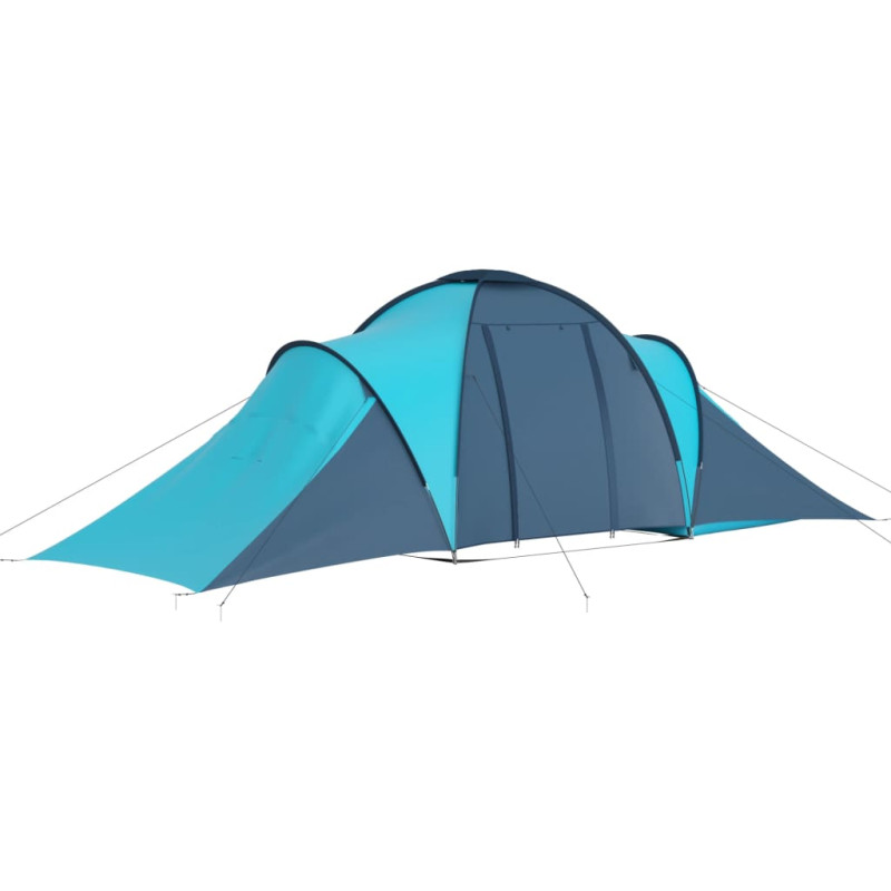 Produktbild för Tält för 6 personer blå och ljusblå