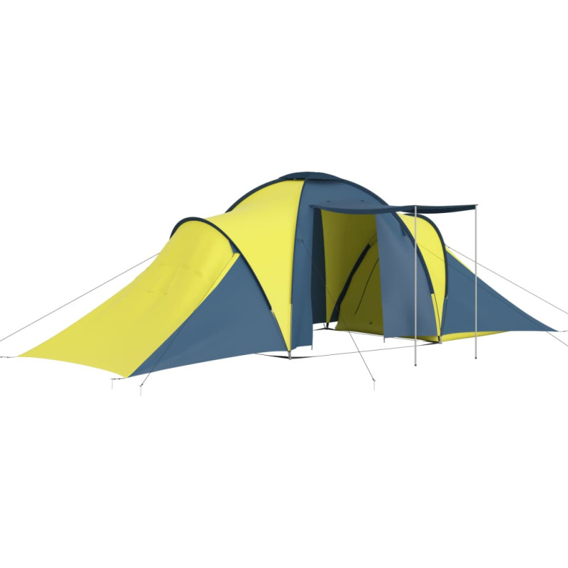Produktbild för Tält för 6 personer blå och gul