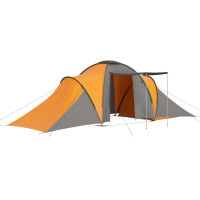 Miniatyr av produktbild för Tält för 6 personer grå och orange
