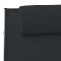 Produktbild för Solsäng med kudde textilene svart