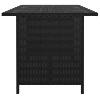 Miniatyr av produktbild för Trädgårdsbord svart 110x70x65cm konstrotting