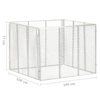 Produktbild för Kompost 100x100x77 cm galvaniserat järn