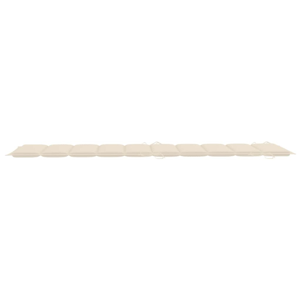 Produktbild för Solsäng med dyna grå massivt akaciaträ