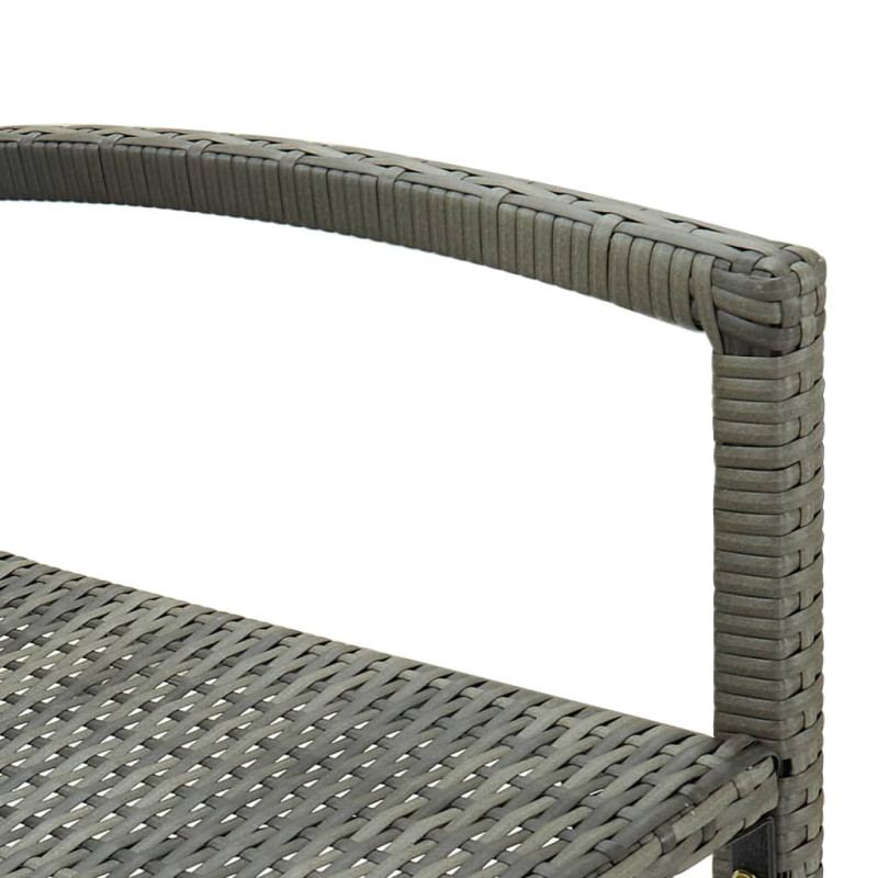 Produktbild för Barstolar 4 st grå konstrotting
