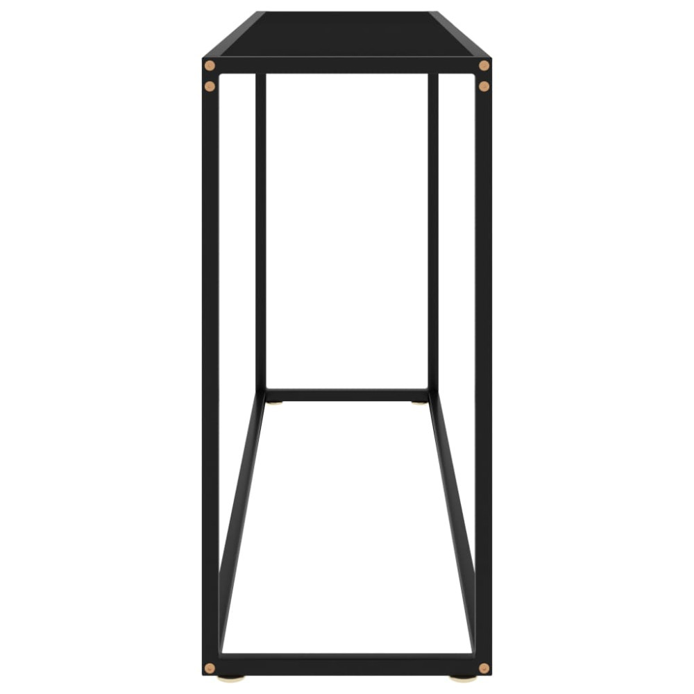 Produktbild för Konsolbord svart 120x35x75 cm härdat glas