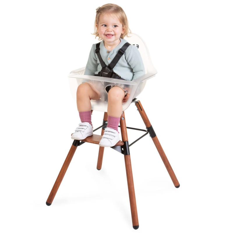 Produktbild för CHILDHOME 2-i-1-barnstol med stötdämpare Evolu 2 transparent