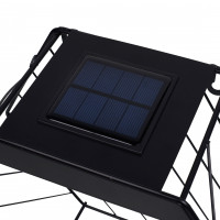Produktbild för Solcellsdriven LED-vägglampa med hylla för krukväxt