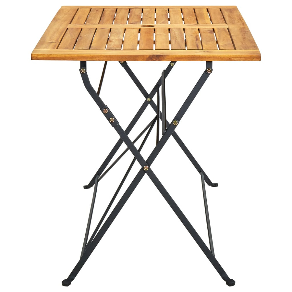 Produktbild för Hopfällbart trädgårdsbord 120x70x74 cm massivt akaciaträ
