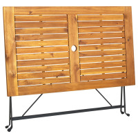 Produktbild för Hopfällbart trädgårdsbord 120x70x74 cm massivt akaciaträ