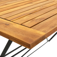 Produktbild för Hopfällbart trädgårdsbord 120x70x74 cm massivt akaciaträ