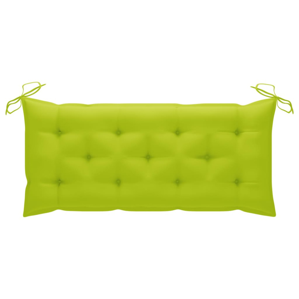 Produktbild för Hopfällbar trädgårdsbänk med dyna 118 cm bambu