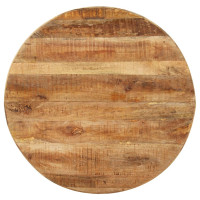Produktbild för Matbord 100x100x75 cm rund grovt mangoträ