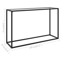 Produktbild för Konsolbord transparent 120x35x75 cm härdat glas
