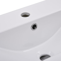 Produktbild för Badrumsmöbler vit högglans spånskiva