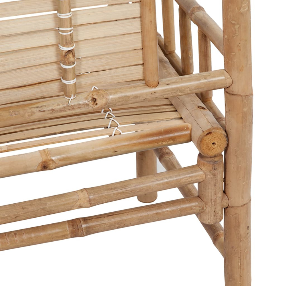 Produktbild för Trädgårdsbänk med dyna 120 cm bambu
