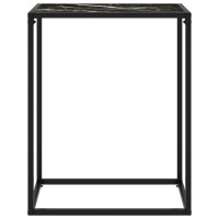 Miniatyr av produktbild för Konsolbord svart 60x35x75 cm härdat glas