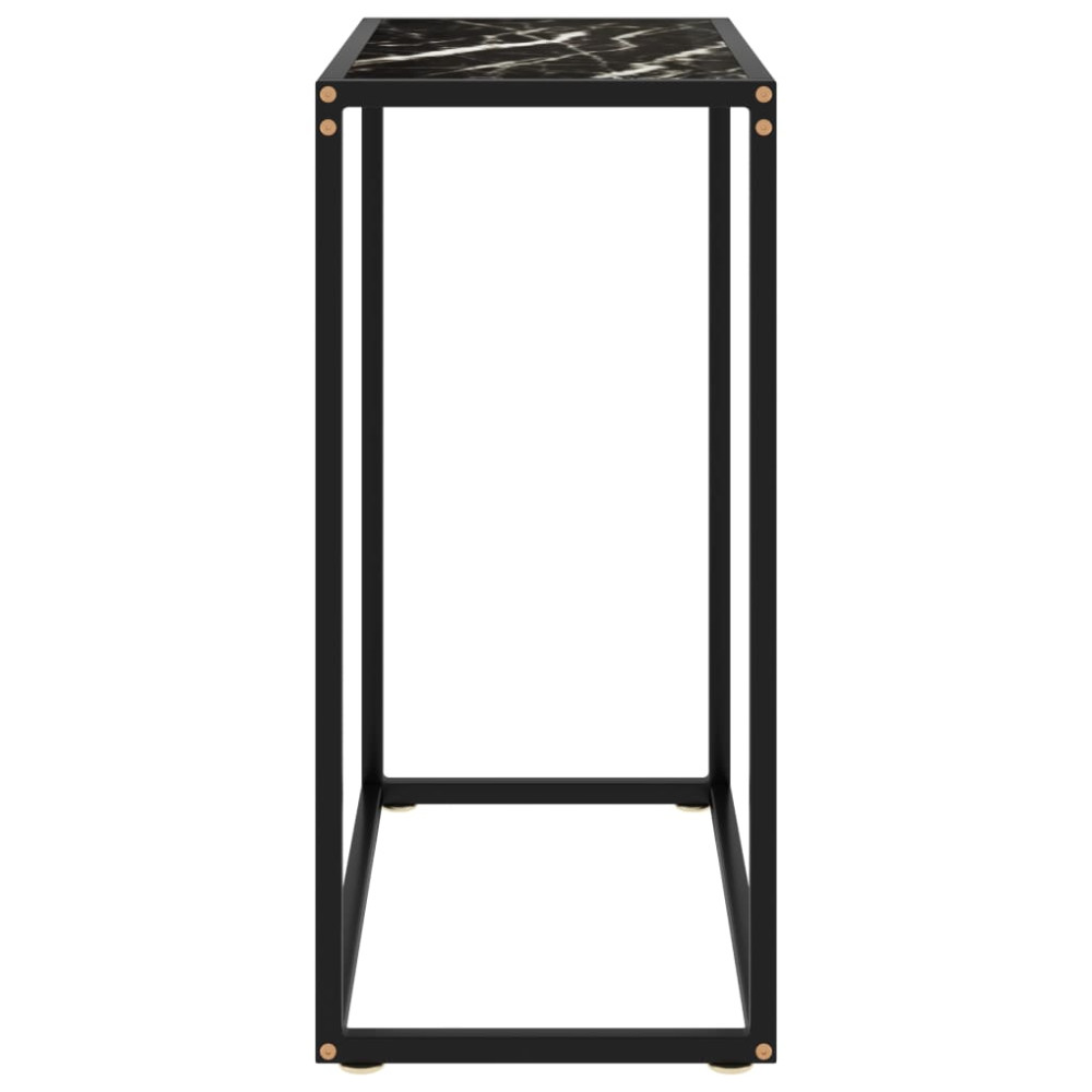 Produktbild för Konsolbord svart 60x35x75 cm härdat glas