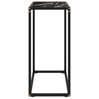 Produktbild för Konsolbord svart 60x35x75 cm härdat glas