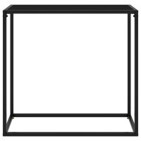 Miniatyr av produktbild för Konsolbord svart 80x35x75 cm härdat glas