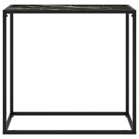 Produktbild för Konsolbord svart 80x35x75 cm härdat glas