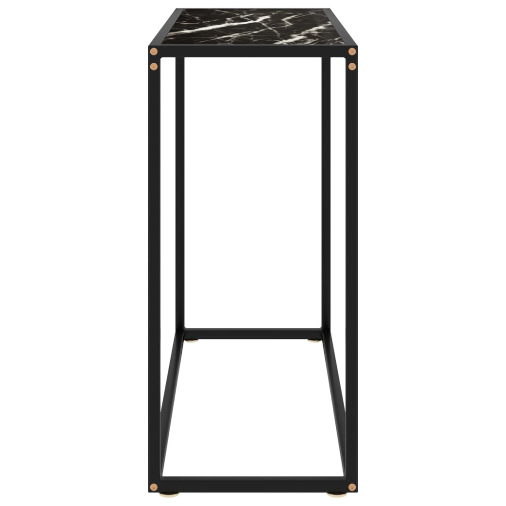 Produktbild för Konsolbord svart 80x35x75 cm härdat glas