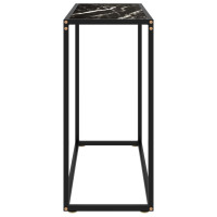 Produktbild för Konsolbord svart 80x35x75 cm härdat glas