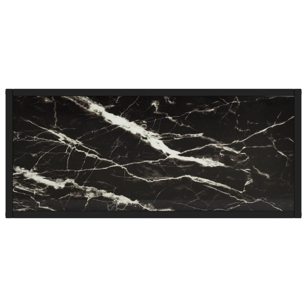 Produktbild för Konsolbord svart 80x35x75 cm härdat glas