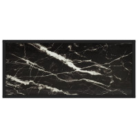 Produktbild för Konsolbord svart 80x35x75 cm härdat glas